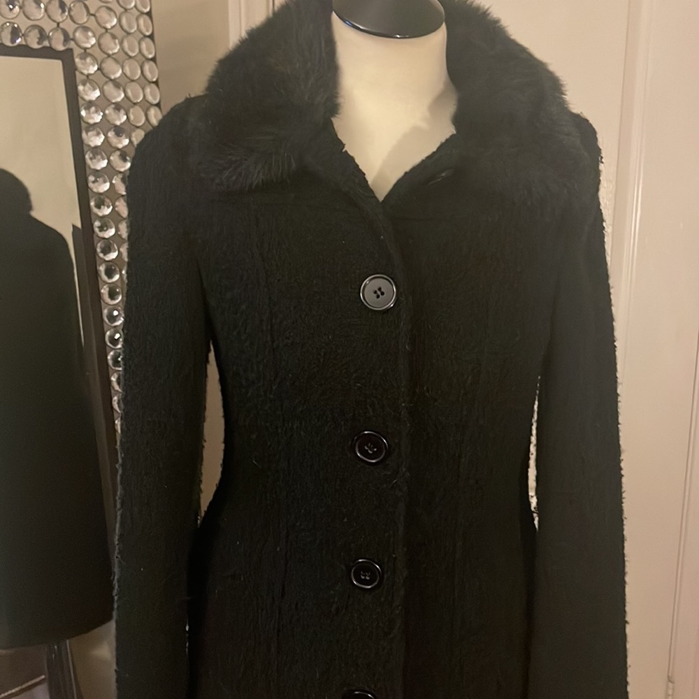 Black Boucle Coat - image 4